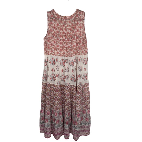 Tuckernuck Women's Floral Boho Festival Luxury Tiered Tassels Maxi Dress XL - Picture 6 of 7